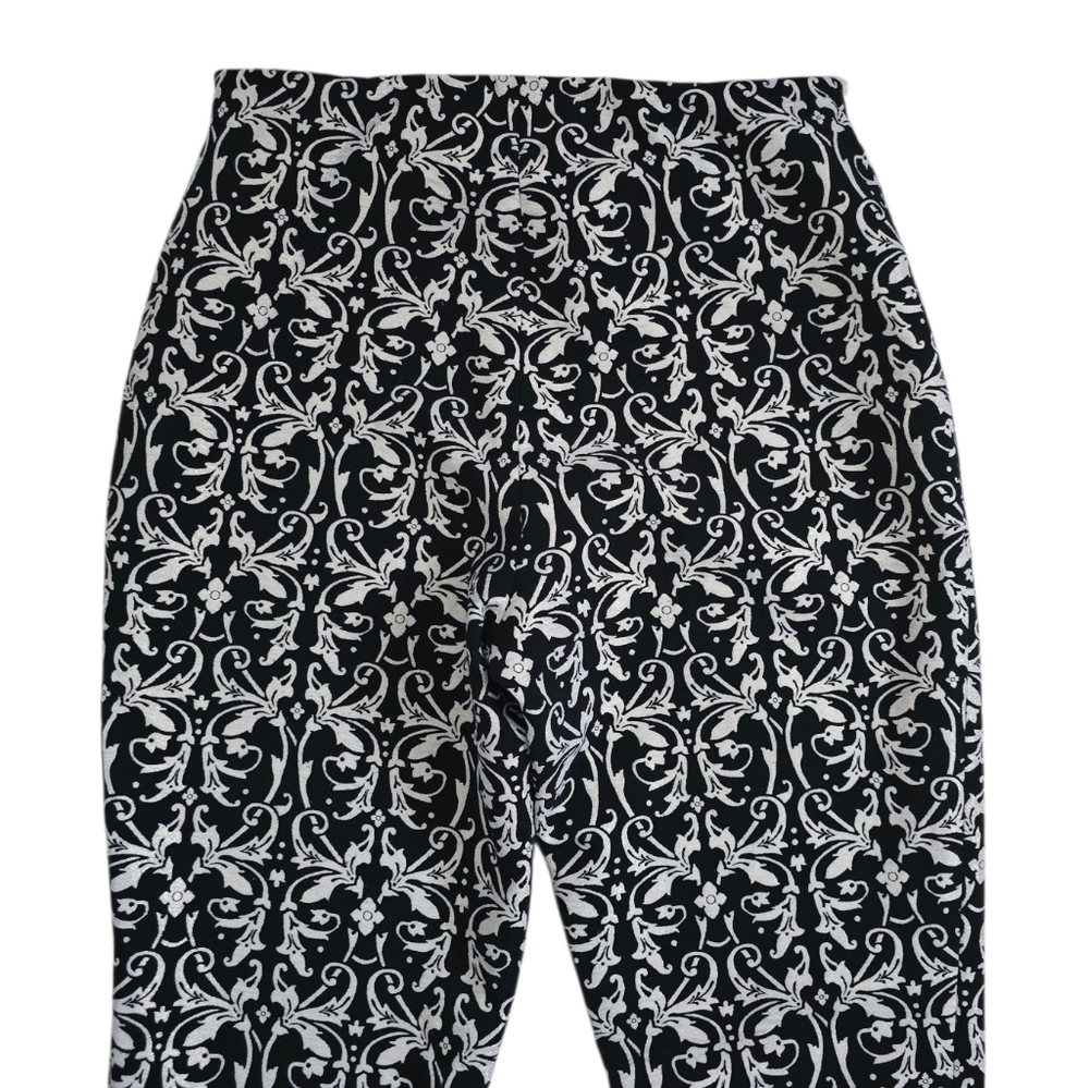 Alice + Olivia Royce Damask Side Zip Jacquard Brocade Pant - Picture 11 of 14